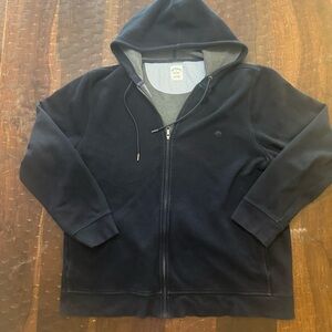 Brooks Brothers Dark Blue Zip-Up Hoodie